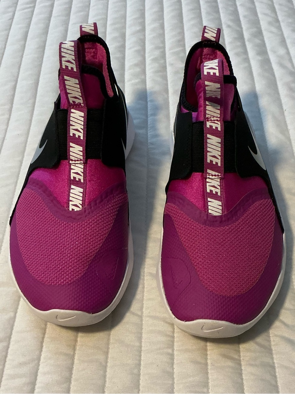 Nike Kids Flex Runner Slip-On Sneakers Pink Black White